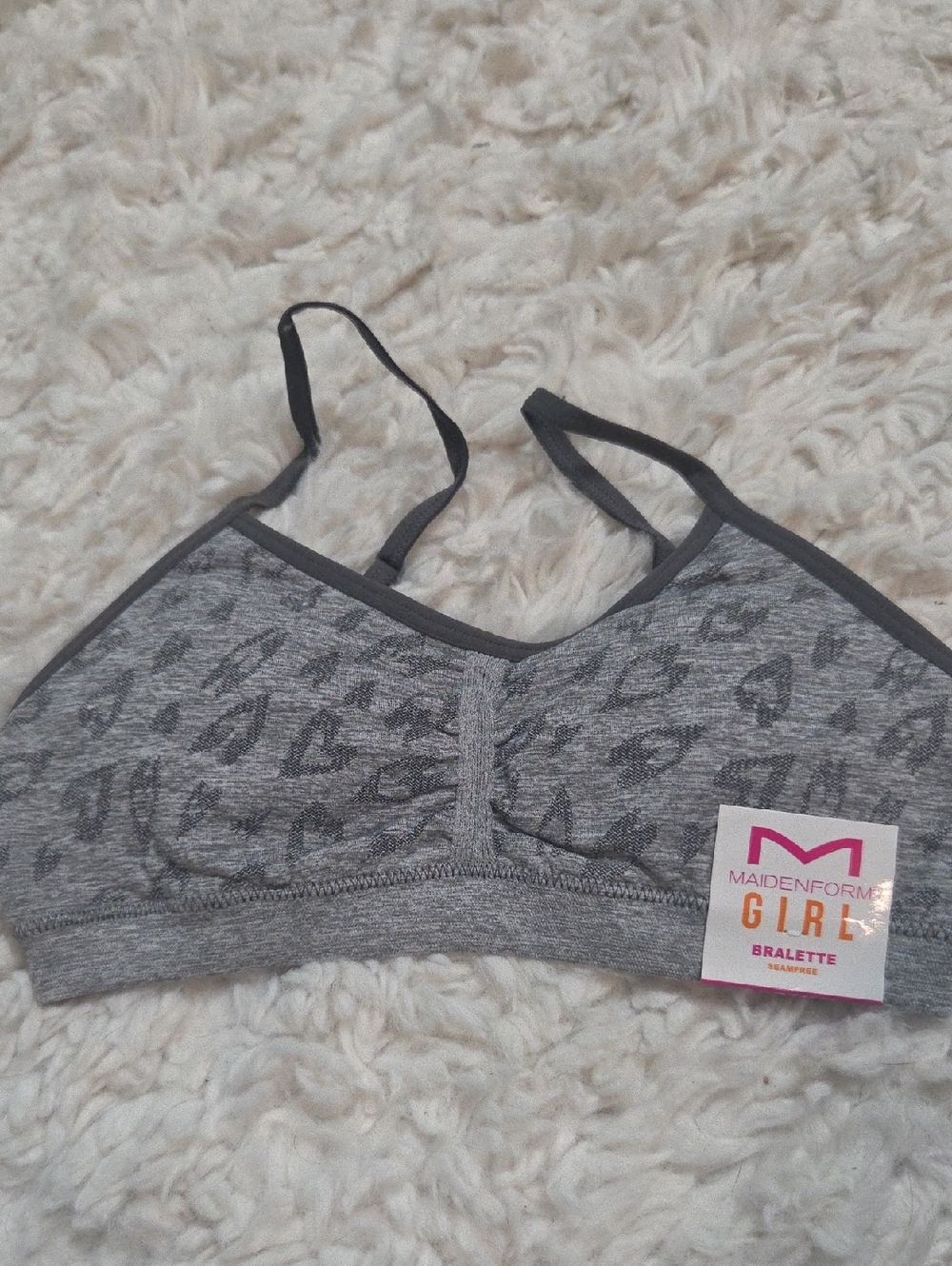 Maidenform Girl Grey Patterned Seamless Bralette